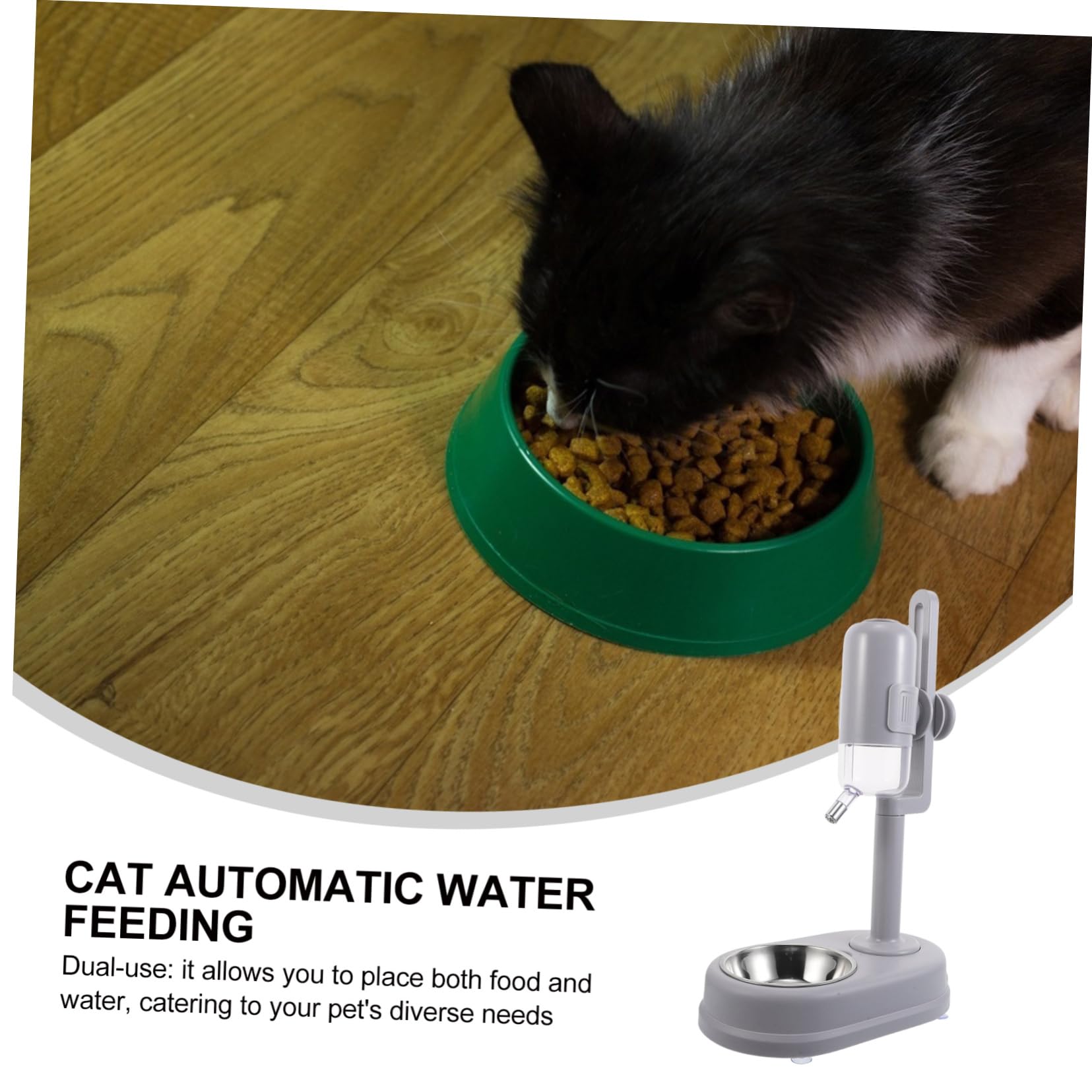 POPETPOP Contenedor de Alimentación para Mascotas Altura Dispensador de Alimentos y Bebedero Automático Bola Rodante para Comederos para Perros y Gatos