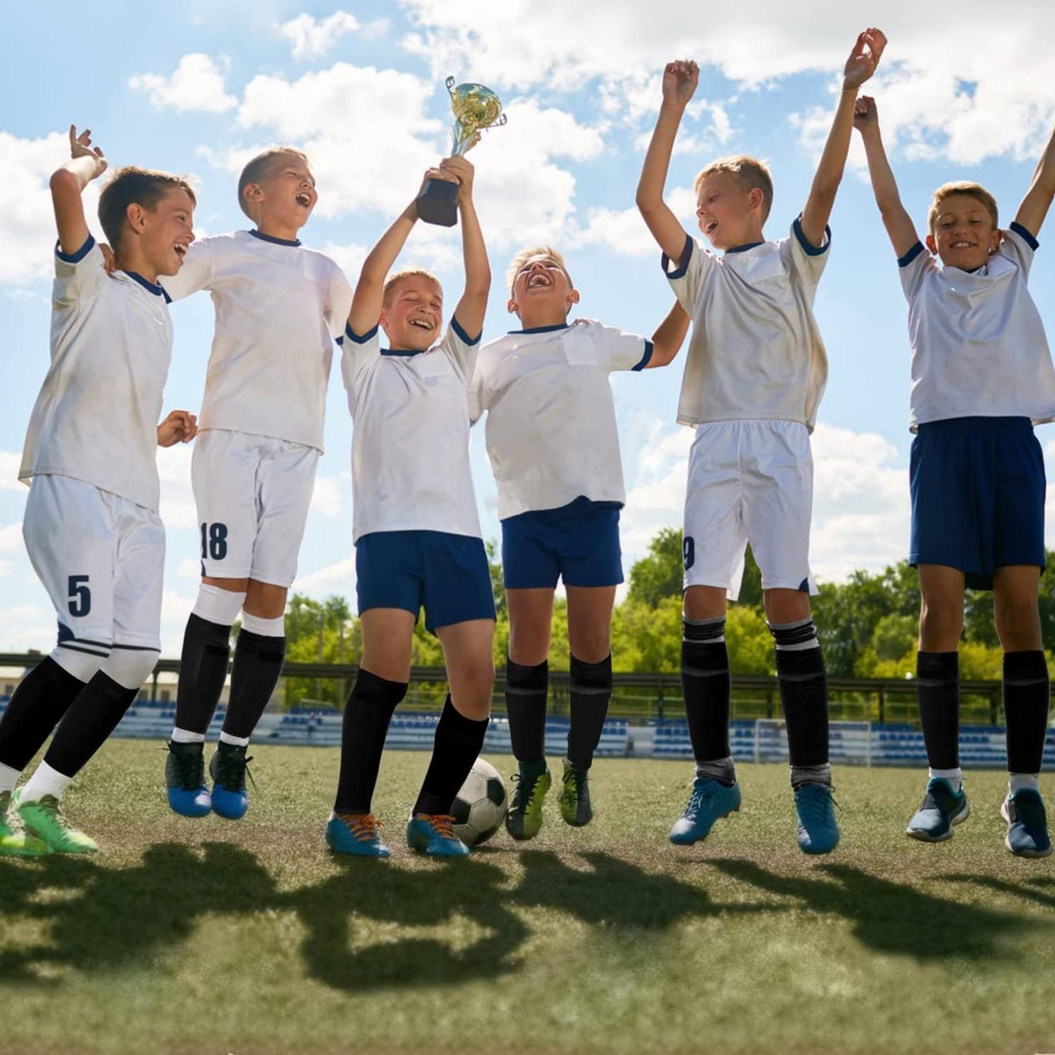 LPONJAR Protège-tibias De Football Pour Enfants, Jeunes Et Adultes
