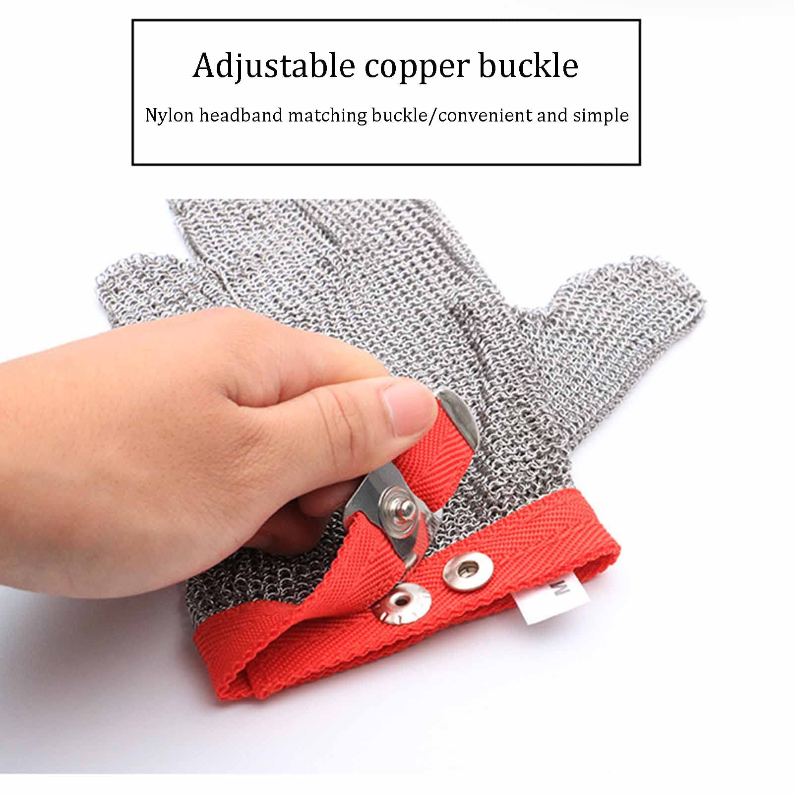 Gants Résistant Aux Coupures Gants Métalliques Résistants Aux Coupures, Gants De Travail en Fil d'acier à Usage Général pour Gauchers Et Droitiers(Size:XXS/Un Pack d'un)