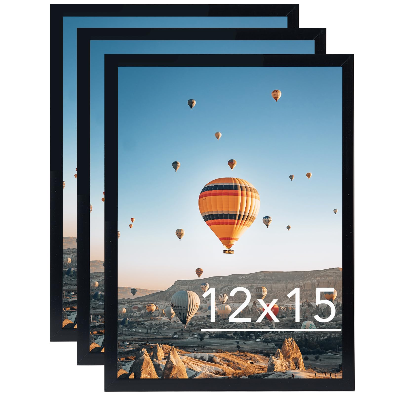 JCJMY 12x15 Black Picture Frame 3-Pack