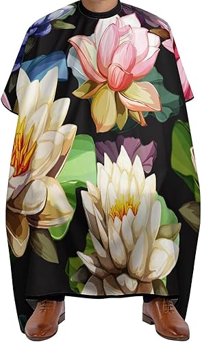 Fantástica flor de loto adulto peluquero capa peluquería peluquería peluquería delantal para salón en casa