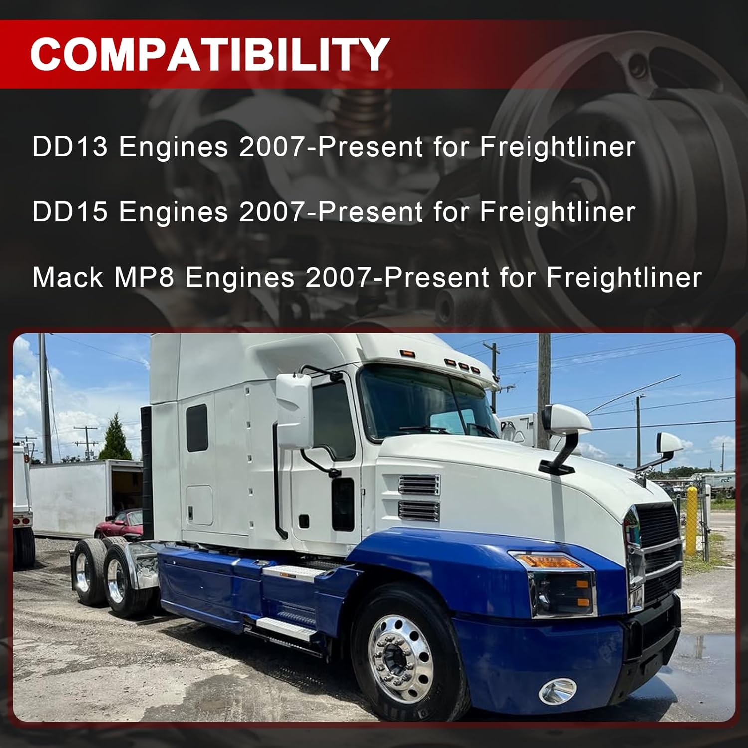 A4720108262 Crankcase Ventilation Separator Compatible with Freightliner Kit for 2010-2024 Detroit DD13/15 Mack MP8 Replaces A4720102362, A4720104262, A4720102862.