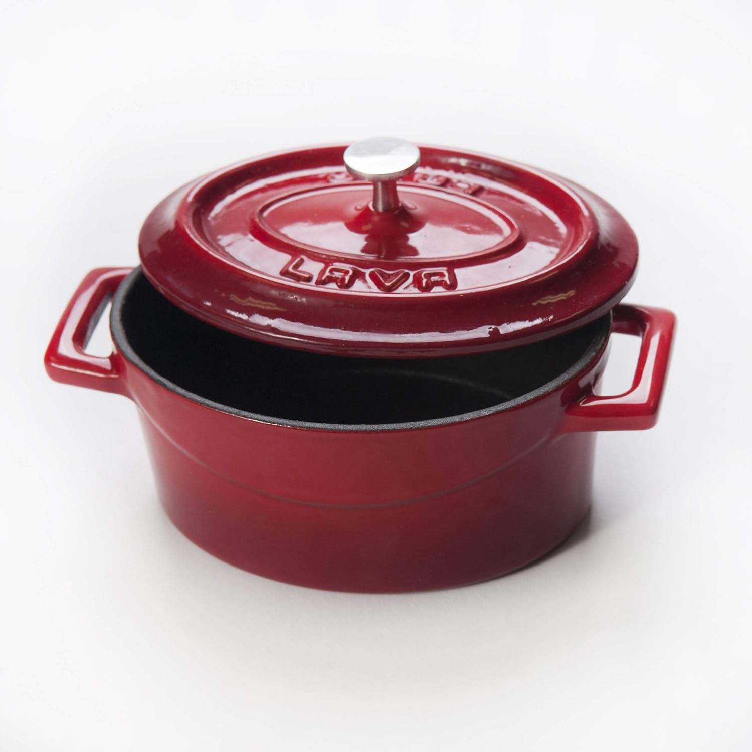 Enameled Cast Iron Oval Cookware Casserole w/Lid & Handles