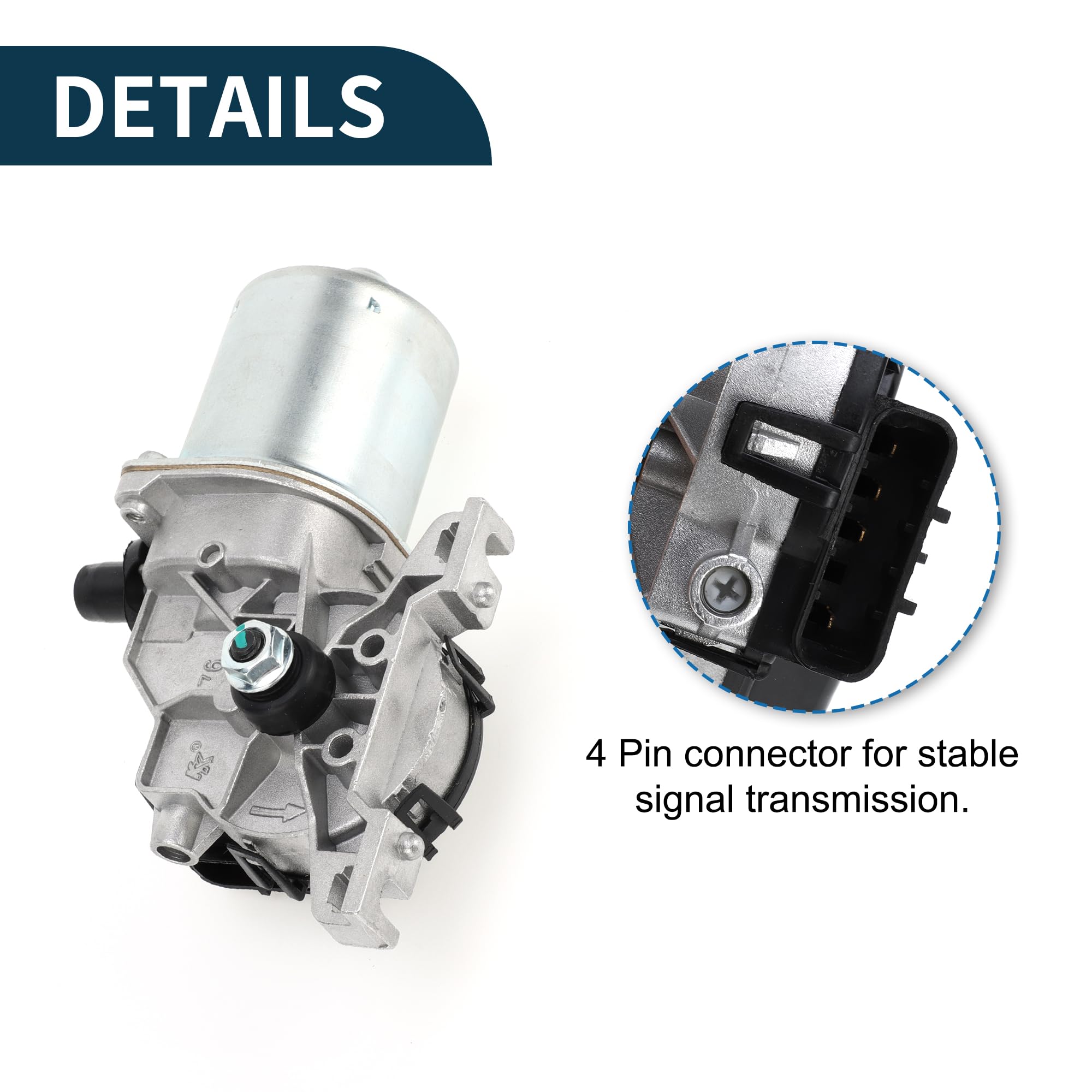 Motore tergicristallo per Lancia Ypsilon 3 III 312 2011-2021 4 Pin No.51833650/52025797 Motore tergicristallo anteriore Sostituzione 1 pezzo