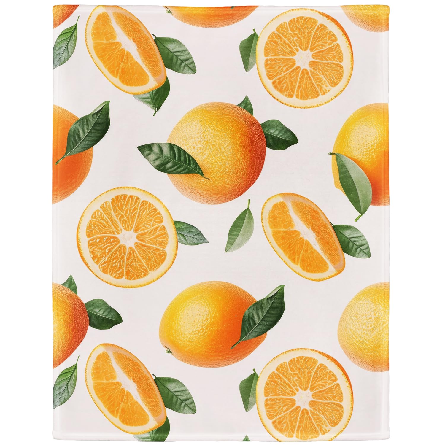 Plaid polaire orange 203x152 cm pour lit et canapé douillet