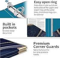 Vista 247 de Ospelelf Mini 3 Ring Binder, 2 Inch, Cute Pink Marble Binder for 5.5" x 8.5" with 5 Tab Dividers, File Folder Labels and Low Profile Clipboards