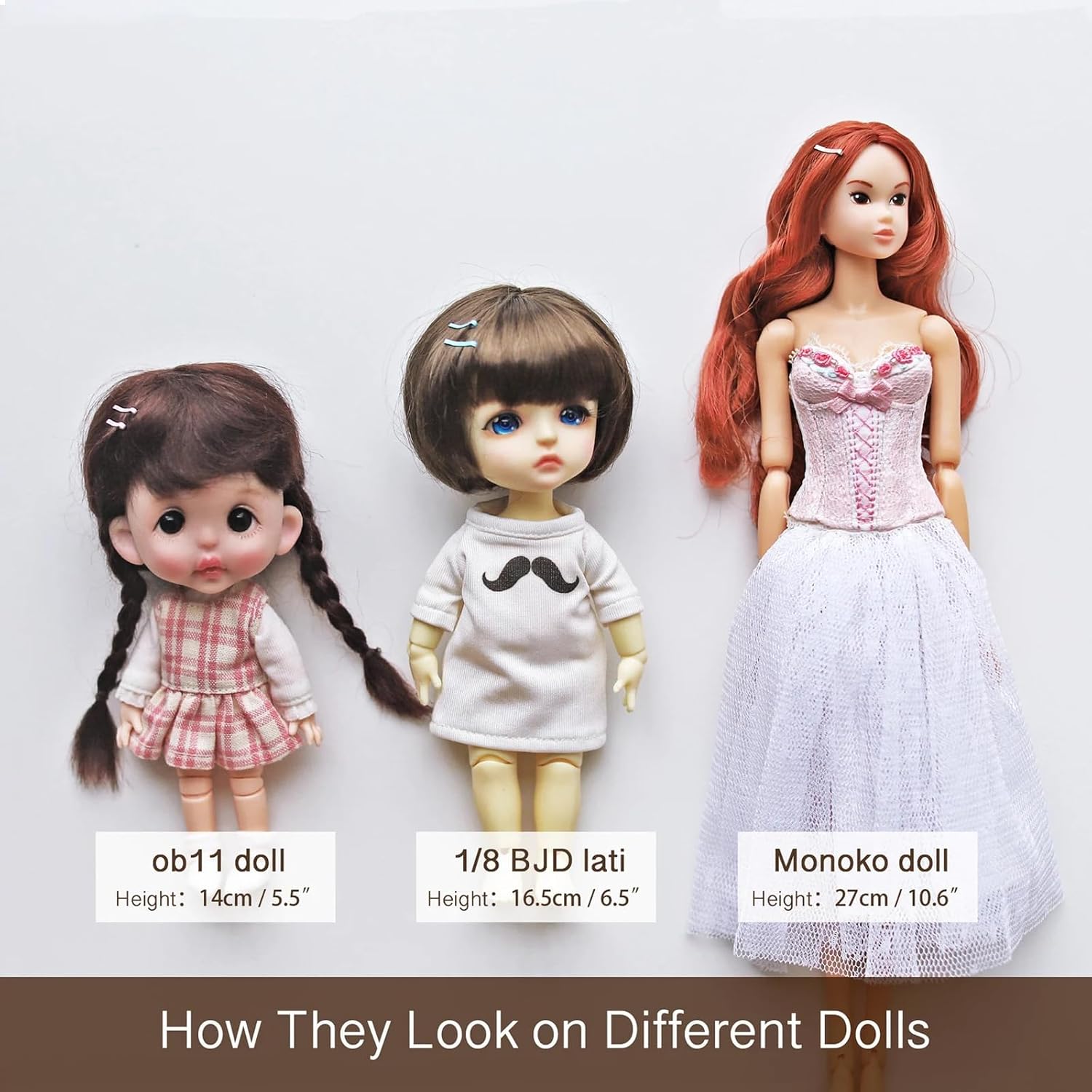 11mm/0.43" Tiny Doll Hair Clips, Doll Hairpins, Mini Hairpins,in 10 Colors, Perfect for Doll, Doll Craft Supplies (5PCS)