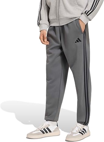 adidas Men's Essentials 3-Stripes Fleece Tapered Cuffed Golf Pants