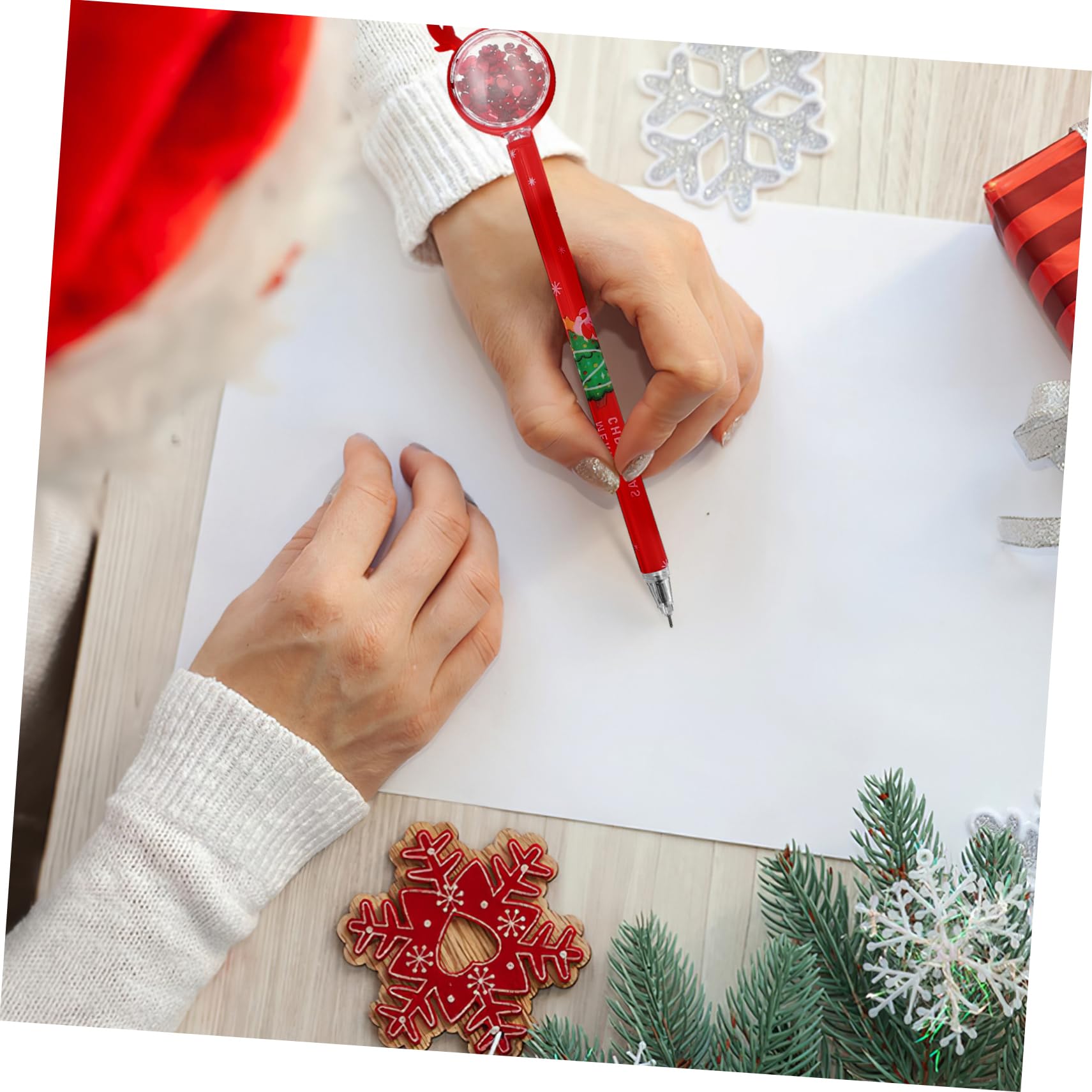 Toyvian 36pièces Lot de Stylos Gel à Paillettes Forme de Renne de Noël Stylos à Encre Pointe Fine pour Écriture Quotidienne Fournitures de Bureau