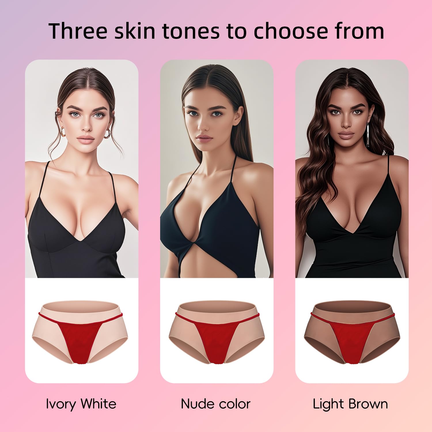 Mutandine realistiche in silicone Gaff Slip MTF Tucking