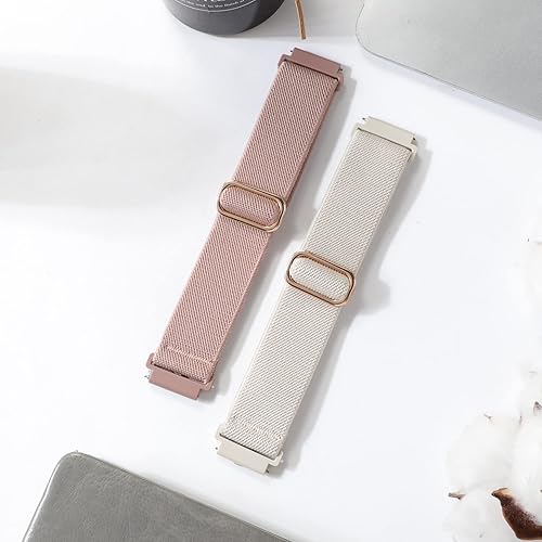 Miniatura 2 de Kollody Paquete de 2 correas elásticas de nailon compatibles con Amazfit Active 2Active, correas de repuesto elásticas suaves de 0.787 pulgadas para