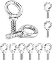 Vista 7 de QWORK Perno de Ojo de Maquinaria, Paquete de 10 de 1/2" -13 x 1-1/2" Grado Marino Acero Inoxidable 304, Anillo de Elevación Perno de Ojo Roscado