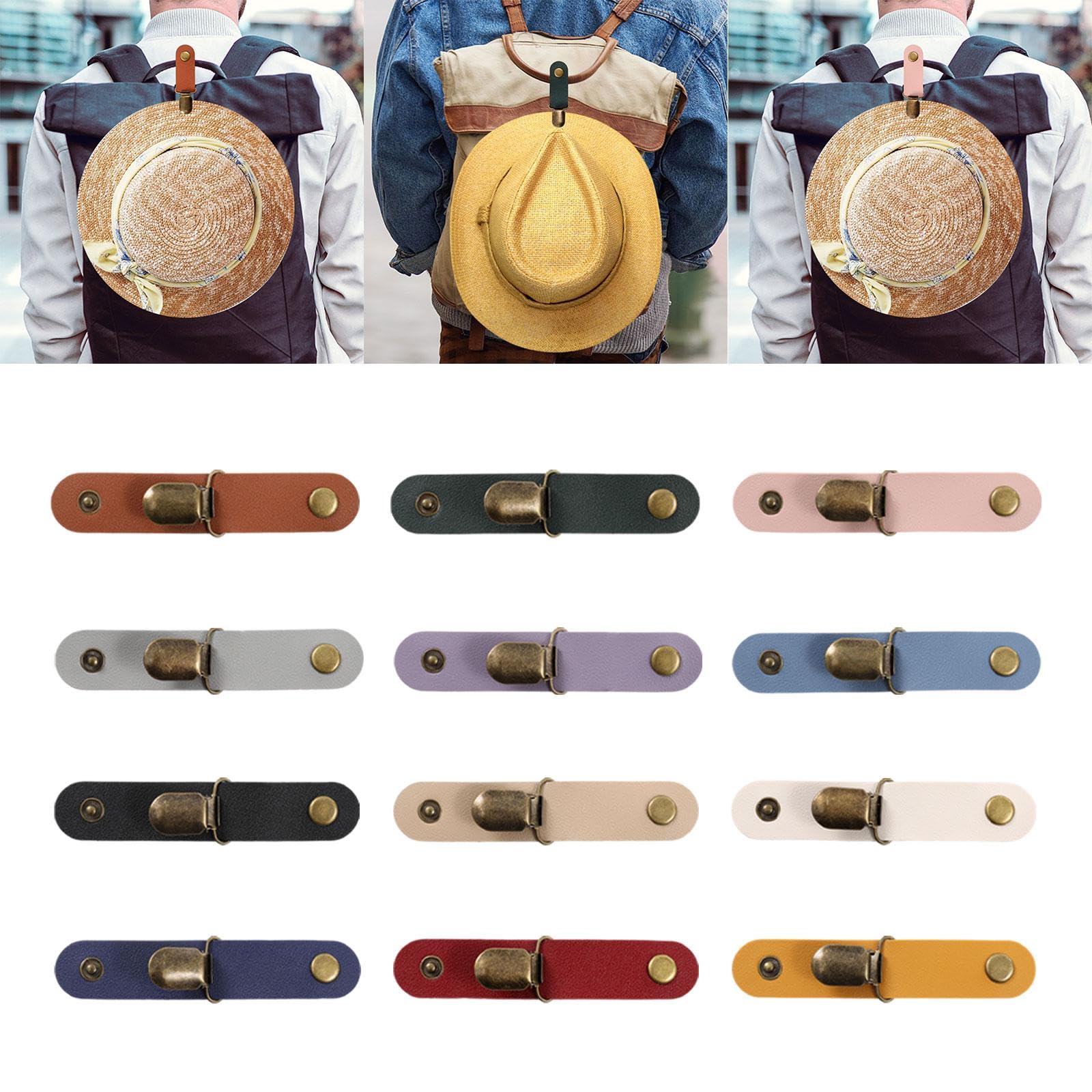 LICHTS Hat Clip for Cap Clip Travel Hat Clip for Backpacks Totes Luggage Caramel-image-24
