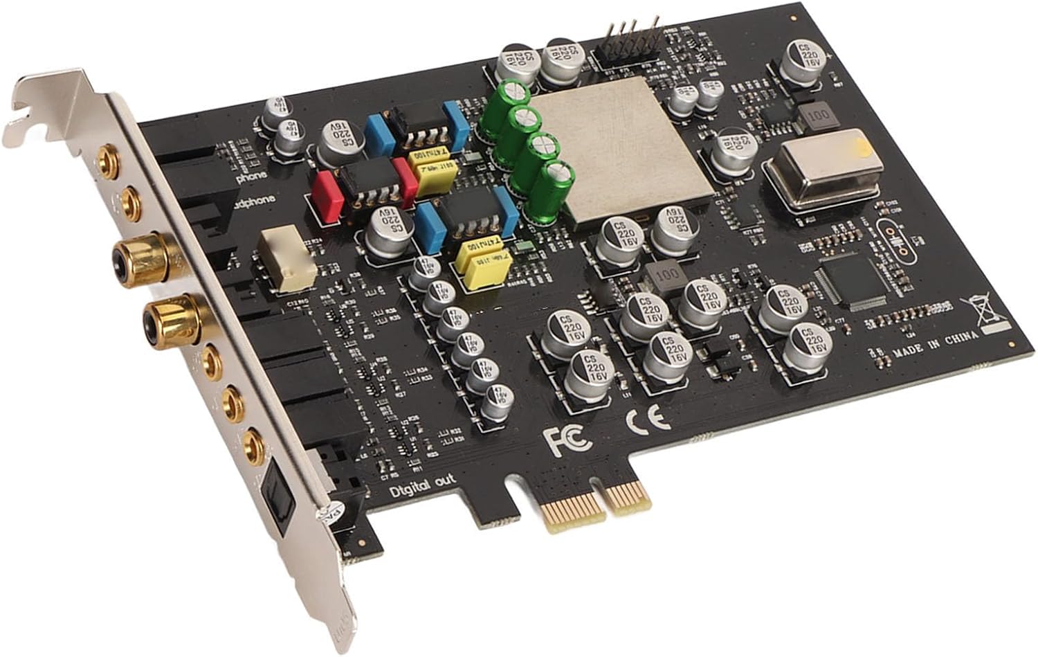 PCIe RX 7.1 Sound Card, PCI Express 1.1 Stereo Internal