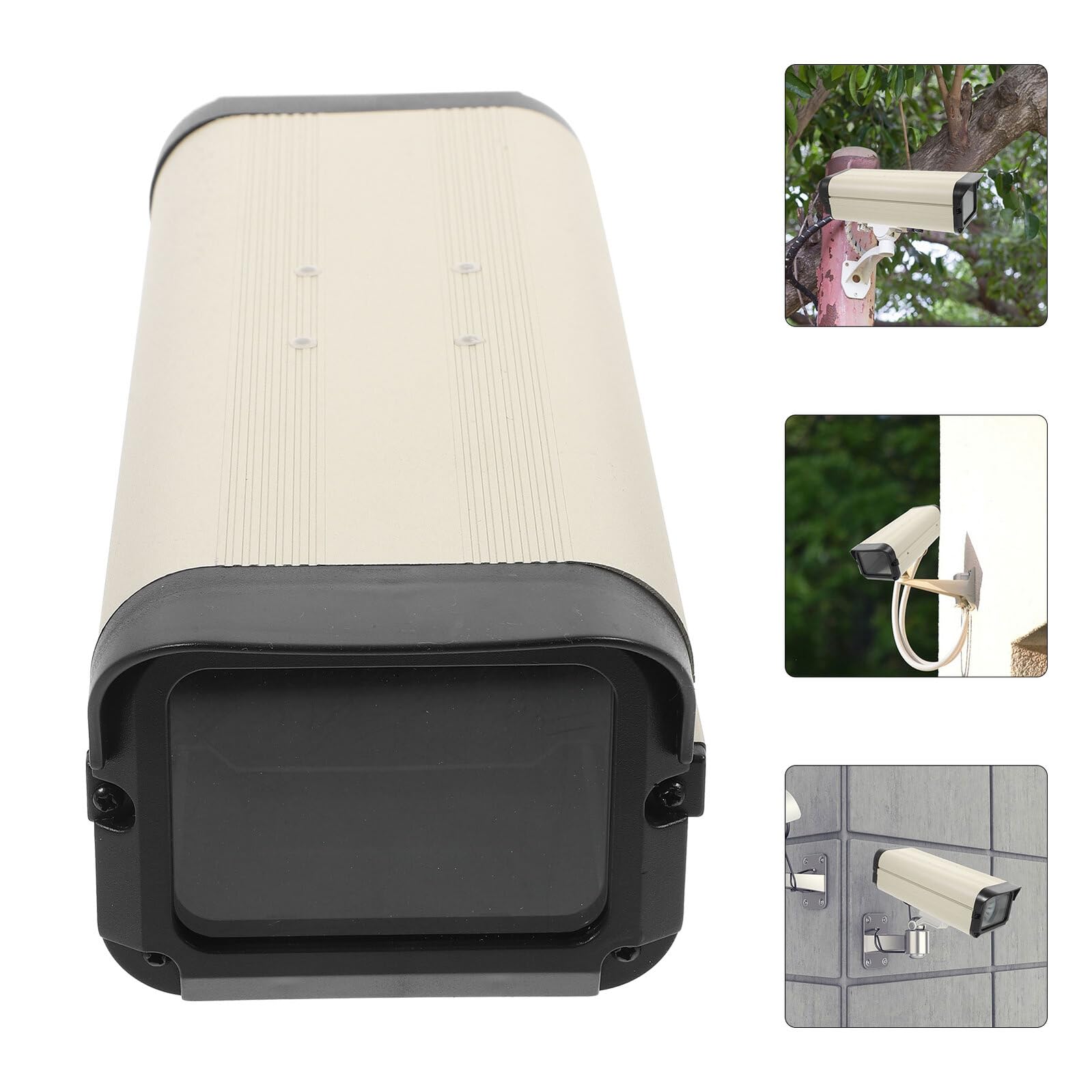 Regenschutz Kamera Outdoor Schutzgehäuse aus Aluminiumlegierung 12 Zoll Seitlich zu Öffnen Wetterfeste Kamerabox für Überwachungskamera