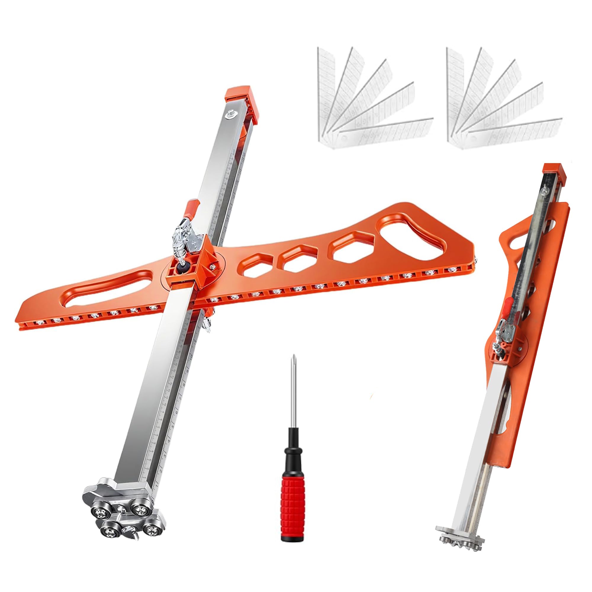 Foldable Drywall Cutting Tool, Plasterboard Cutter, Gypsum Board Cutting Tool for Wall, Build, Decoration,1.5-60cm Cutting Range