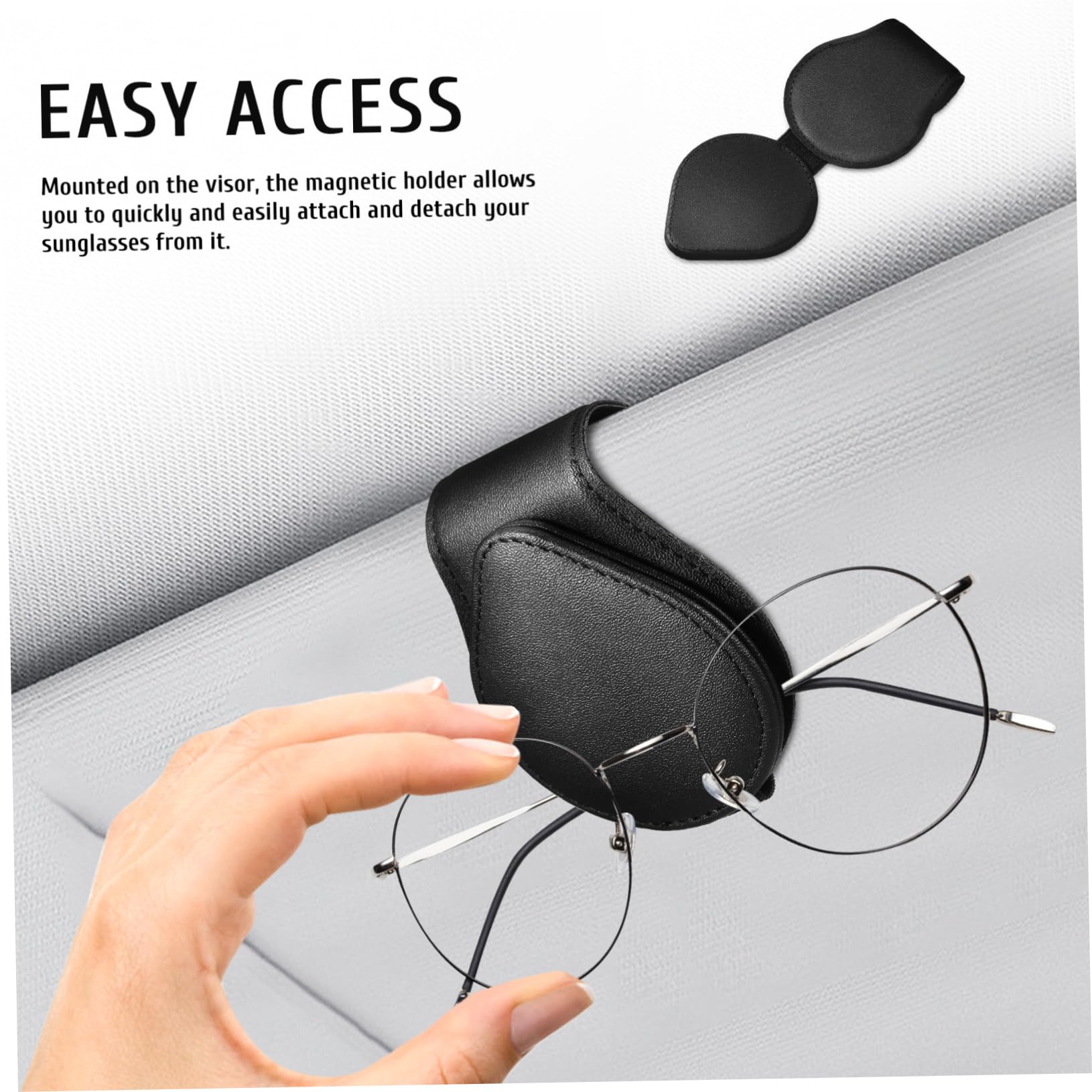 GLEAVI 5 Pièces porte-lunettes de voiture accessoires auto car accessories clip de suspension magnétique pour lunettes porte-lunettes magnétique support de voiture des lunettes de soleil