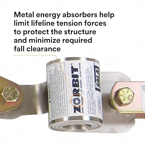 Miniatura 8 de 3M DBI-SALA Sayfline 7602080 Sayfline Sistema de línea de vida horizontal, cable de 80 pies con terminación Wedgegrip, tensor de tensor, absorbente