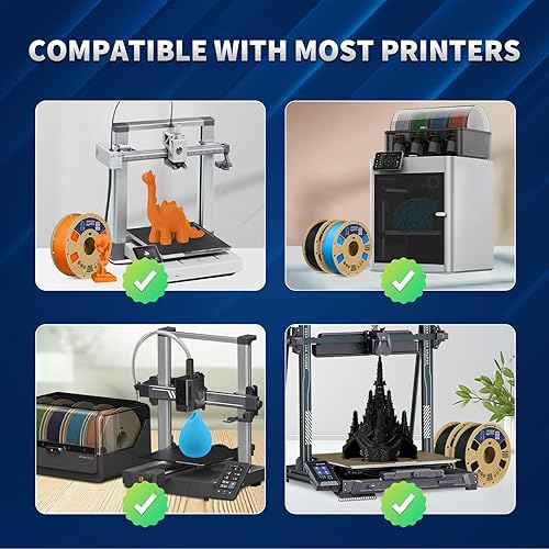 Vista 185 de OVERTURE PLA Plus (PLA+) Filament 1.75mm, Stronger & More Durable, Professional Toughness 3D Printer Filament 1kg (2.2lbs), High Precision +