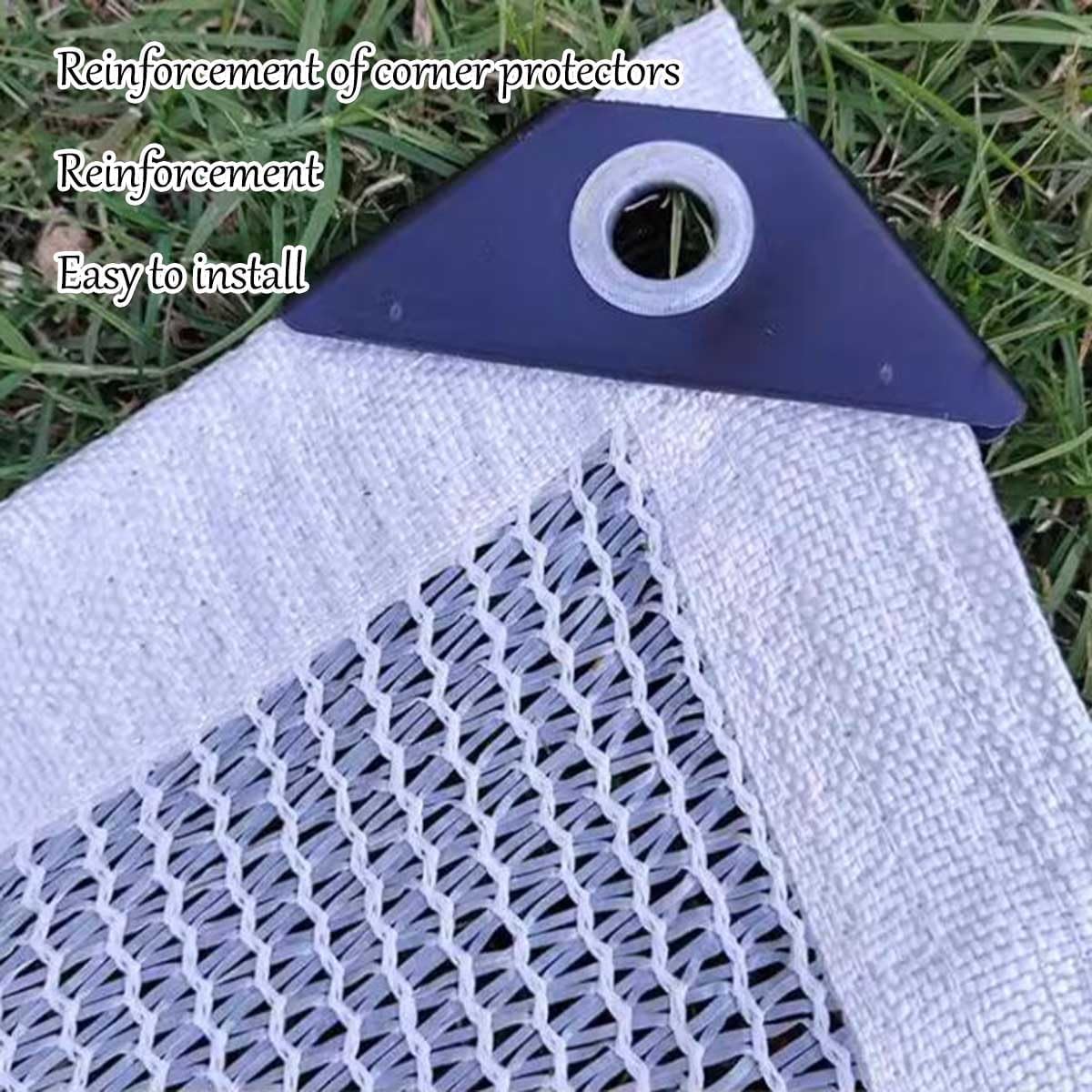 Toldo de malla con ojales para uso de red de 2 x 6 m para invernadero y garaje.
