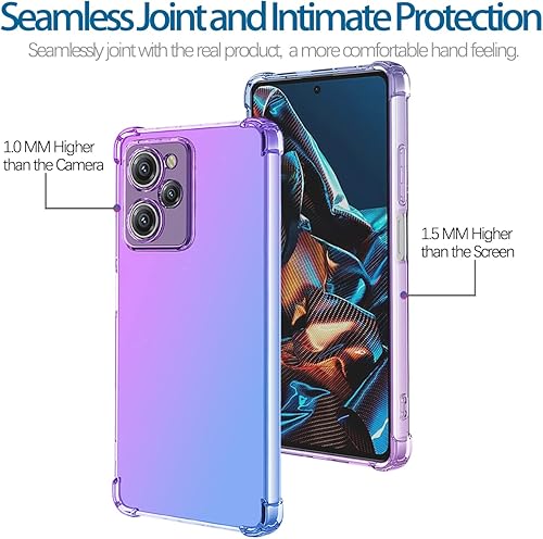 Miniatura 2 de Funda para Xiaomi Poco X5 ProRedmi Note 12 Pro Speed Case, Crystal Clear Case Gradient Slim Anti Scratch TPU A prueba de golpes Funda protectora