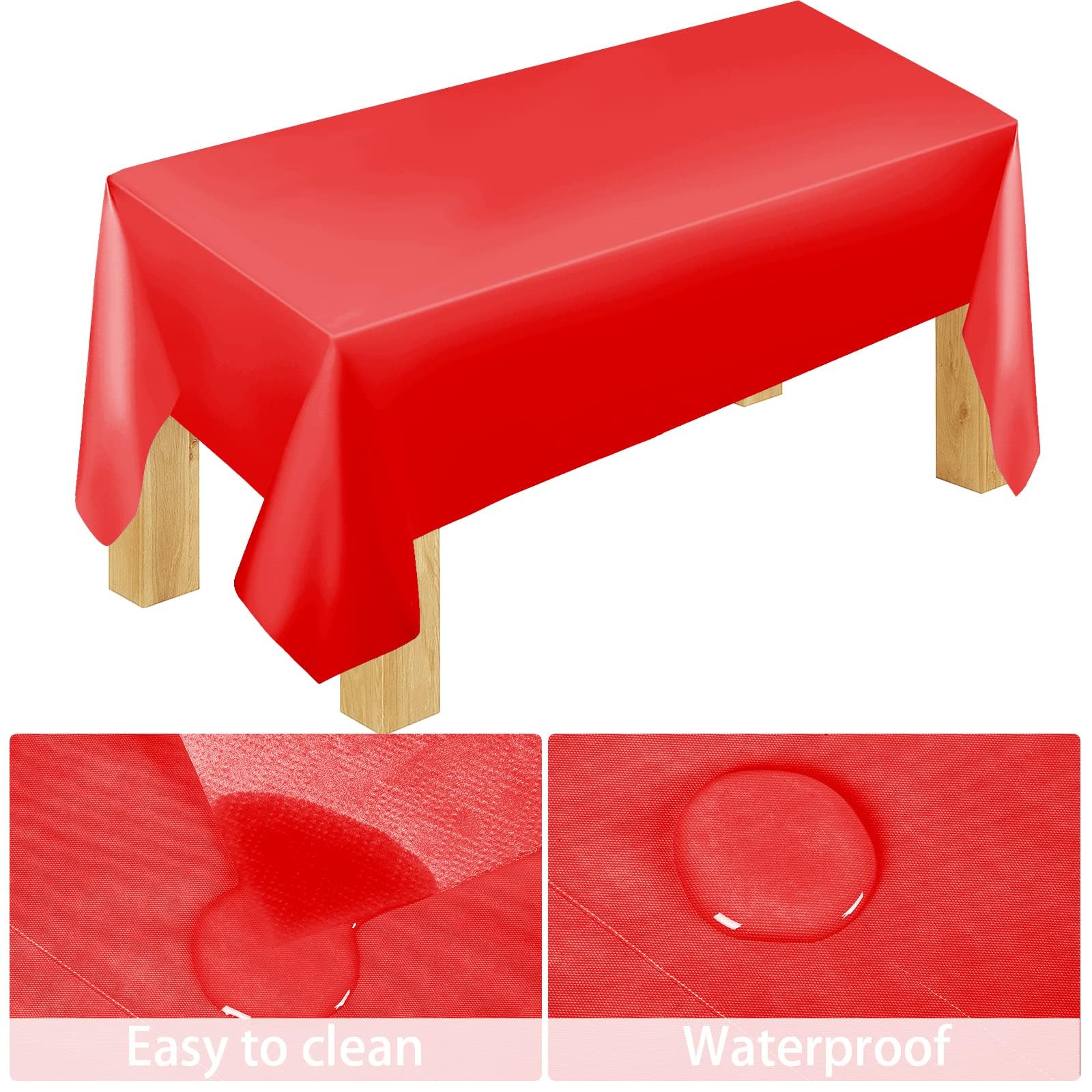 Red Party Plates, Cups & Cutlery Set - 229pcs -3