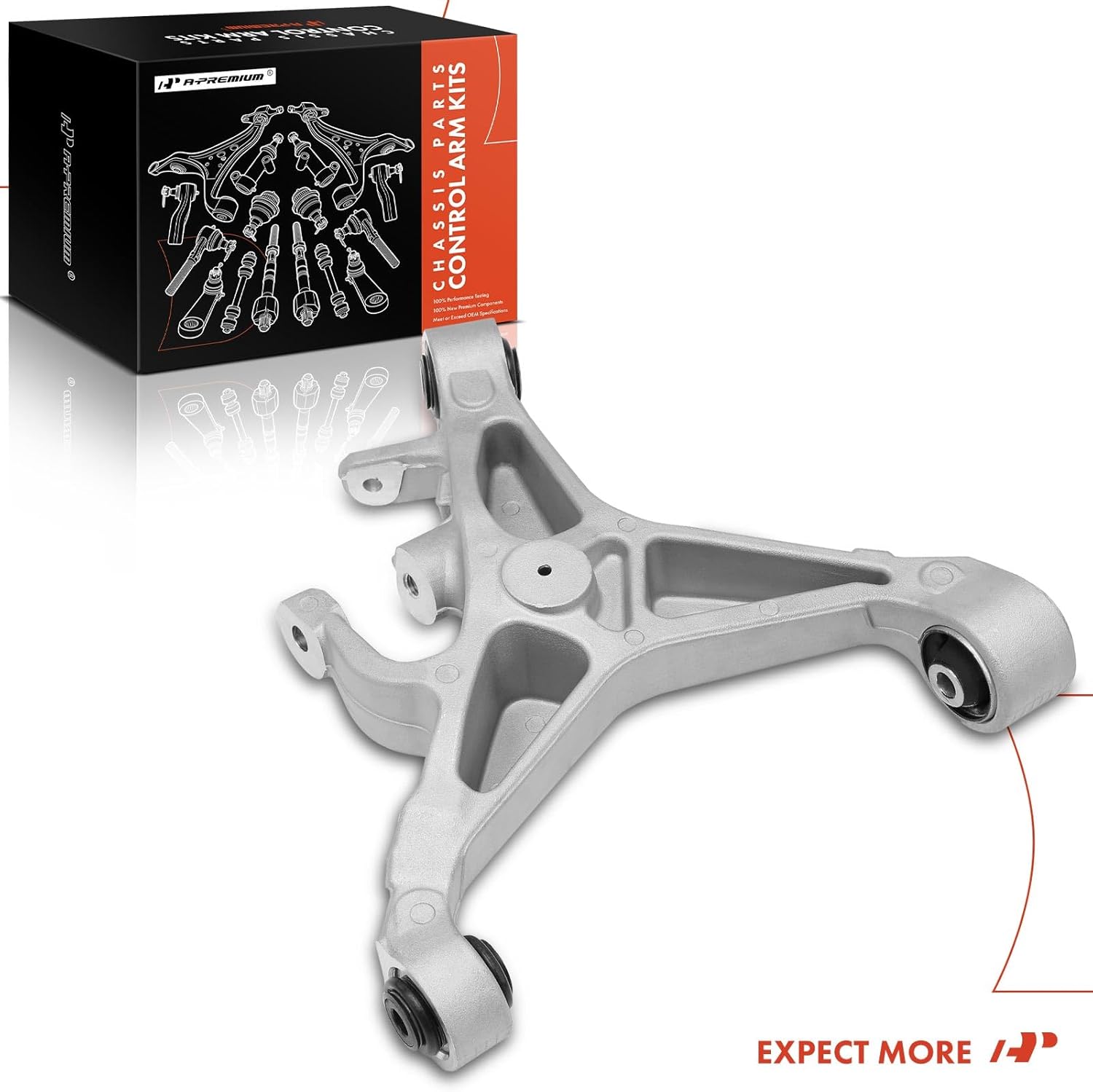 A-Premium Rear Right Lower Control Arm, Compatible with Jaguar XF 2009-2015, XJ 2011-2019, XK & XKR 2007-2015, S-Type 2004-2008, XFR 2010-2015, XFR-S 2013-2015, XJR 2015-2017, XJR575 2018-2019