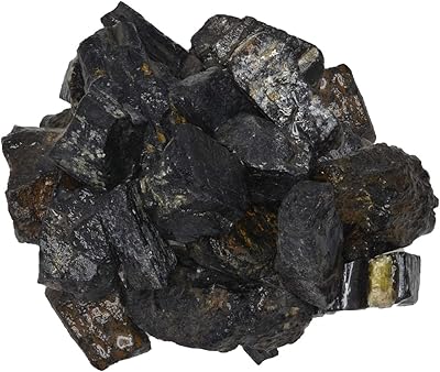 Digging Dolls: 1/2 lb of Black Tourmaline Rough Stones from India - Raw Rocks Perfect for Tumbling, Lapidary Polishing, Reiki, Crystal Healing and Crafts!