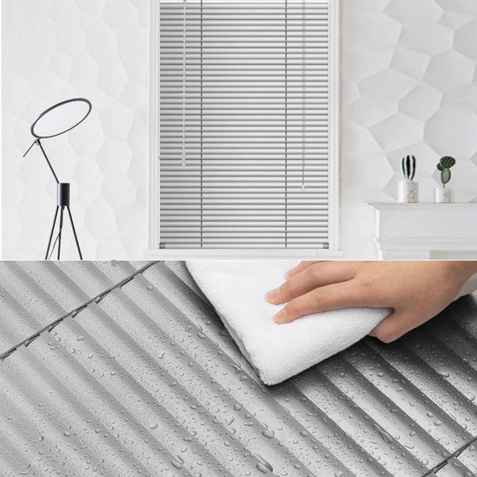 Aluminiowe rolety, wodoodporne żaluzje okienne do użytku wewnątrz/na zewnątrz, łatwa instalacja zasłony zaciemniające w dzień i w nocy, rozmiar szer. 145 x wys. 150 cm