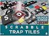 Scrabble Trap Tiles family size box game, gift for young adults or families game night, HMD14 for ages 10 and up