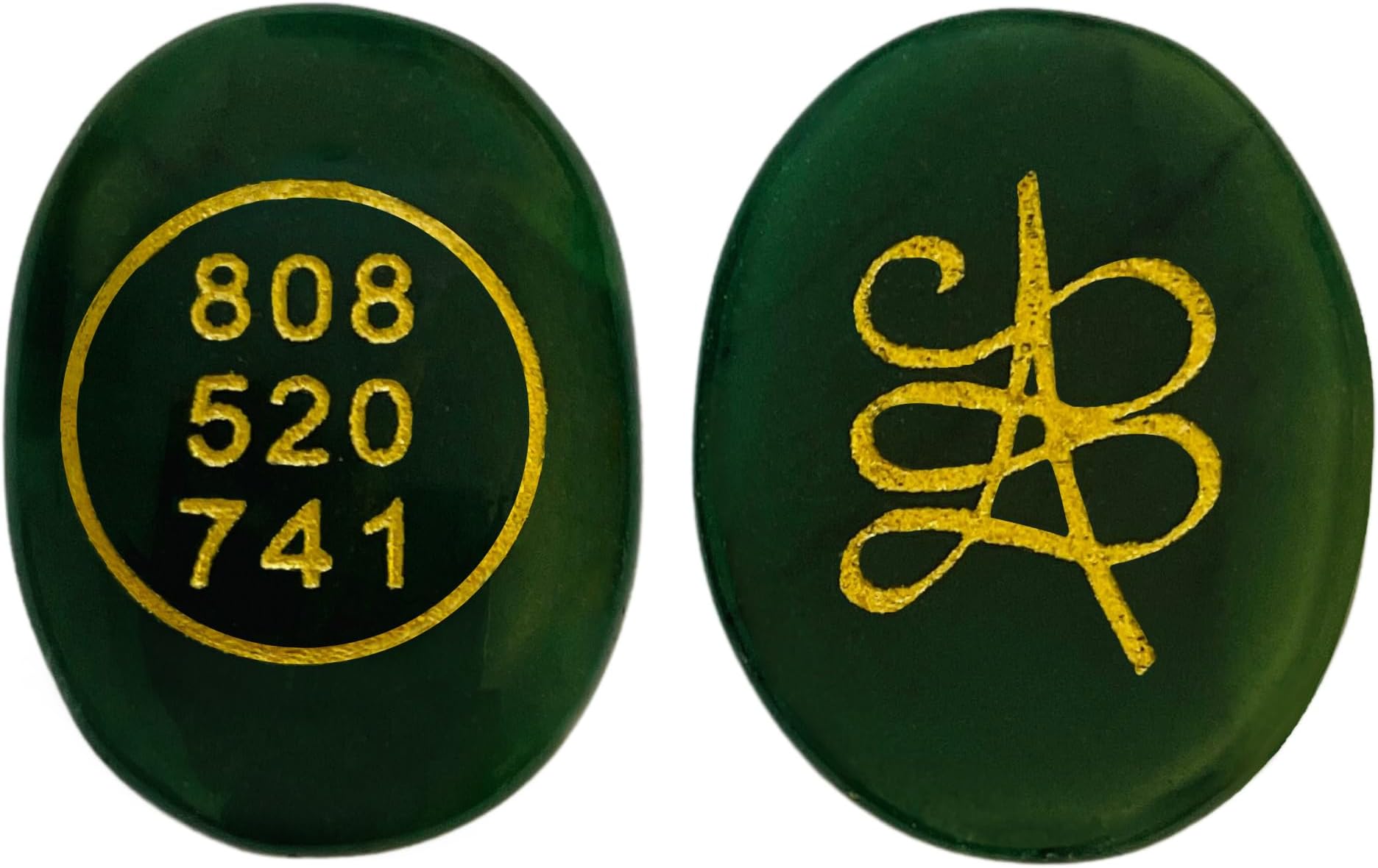 SOLAVA Zibu Coin Original Green Aventurine Stone-Green Jade Crystal Stone Pre...