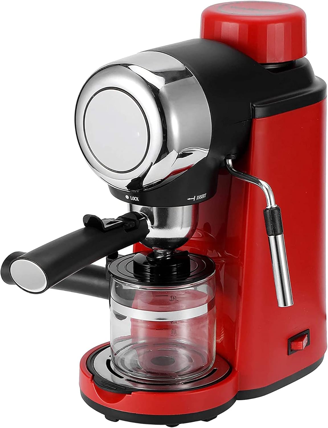 ミルク泡立て器を備えたコーヒーメーカー ミニ半自動5バーポンプコーヒーマシン キッチン家電 コーヒーラテ 赤 を作るため 毎日続々入荷 ミルク泡立て器を備えたコーヒーメーカー ミニ半自動5バーポンプコーヒーマシン キッチン家電 コーヒーラテ 赤 を作るため 毎日続々入荷