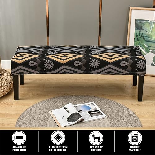 Vista 104 de Eco-Ancheng Funda para silla de comedor, funda extraíble para protección de banco, asiento y silla, sala de estar y cocina