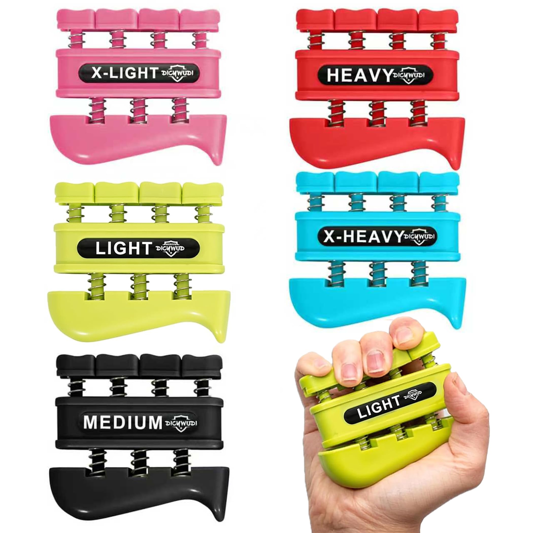 DICYWUDI Grip Strength Trainer, Finger Strength Trainer for Grip Strength Training for Fingers, Wrists, and Hands for Home, Office, Gym, Climbing, Athletes, Musicians, and Therapy
