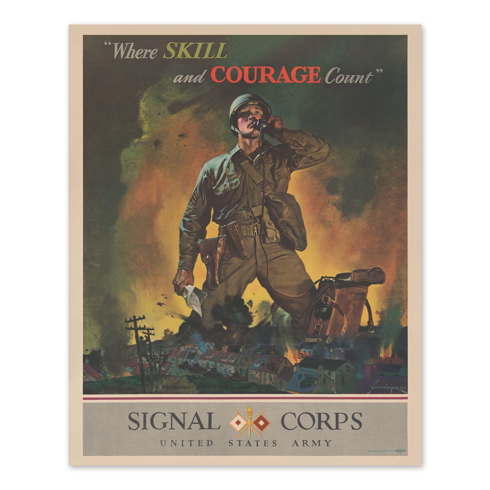 Amazon.com: HISTORIX Vintage 1942 US Army Signal Corps Poster