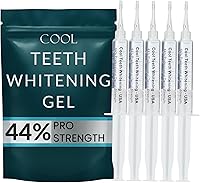 CoolTeethWhitening 44% Carbamide Peroxide Teeth Whitening Gel Kit with Trays - 50 Uses, Enamel Safe, Removes Coffee Wine Tobacco Stains