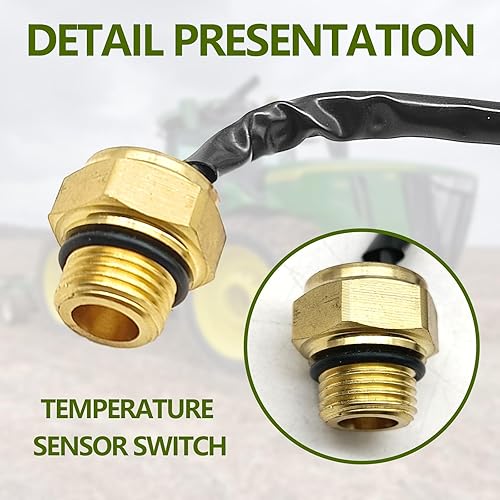 Miniatura 4 de Interruptor de sensor de temperatura del refrigerante compatible con John Deere 5000 6000 7000 Series Tractor para minicargadora combinada