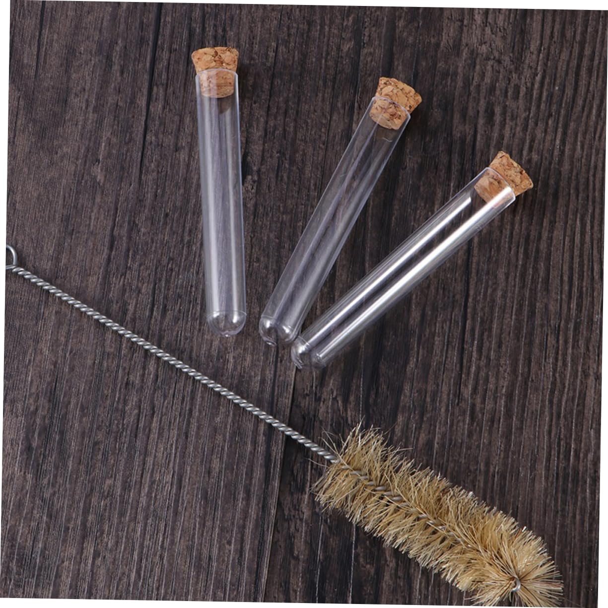 100pcs Plastic Test Tubes Stoppers for Liquid Storage Hard Tubes for Home Lab and School Use Leak Design Cap