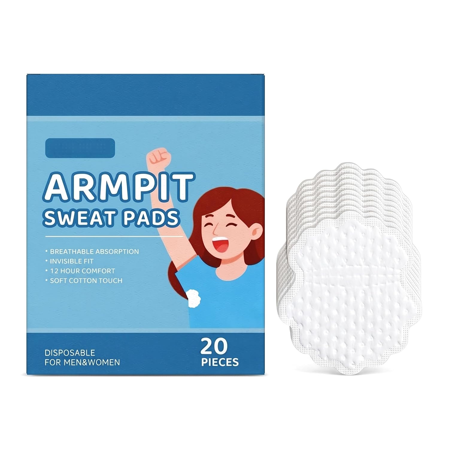 Armpit Sweat Pads - Comfortable Odor Absorption for Men & Women