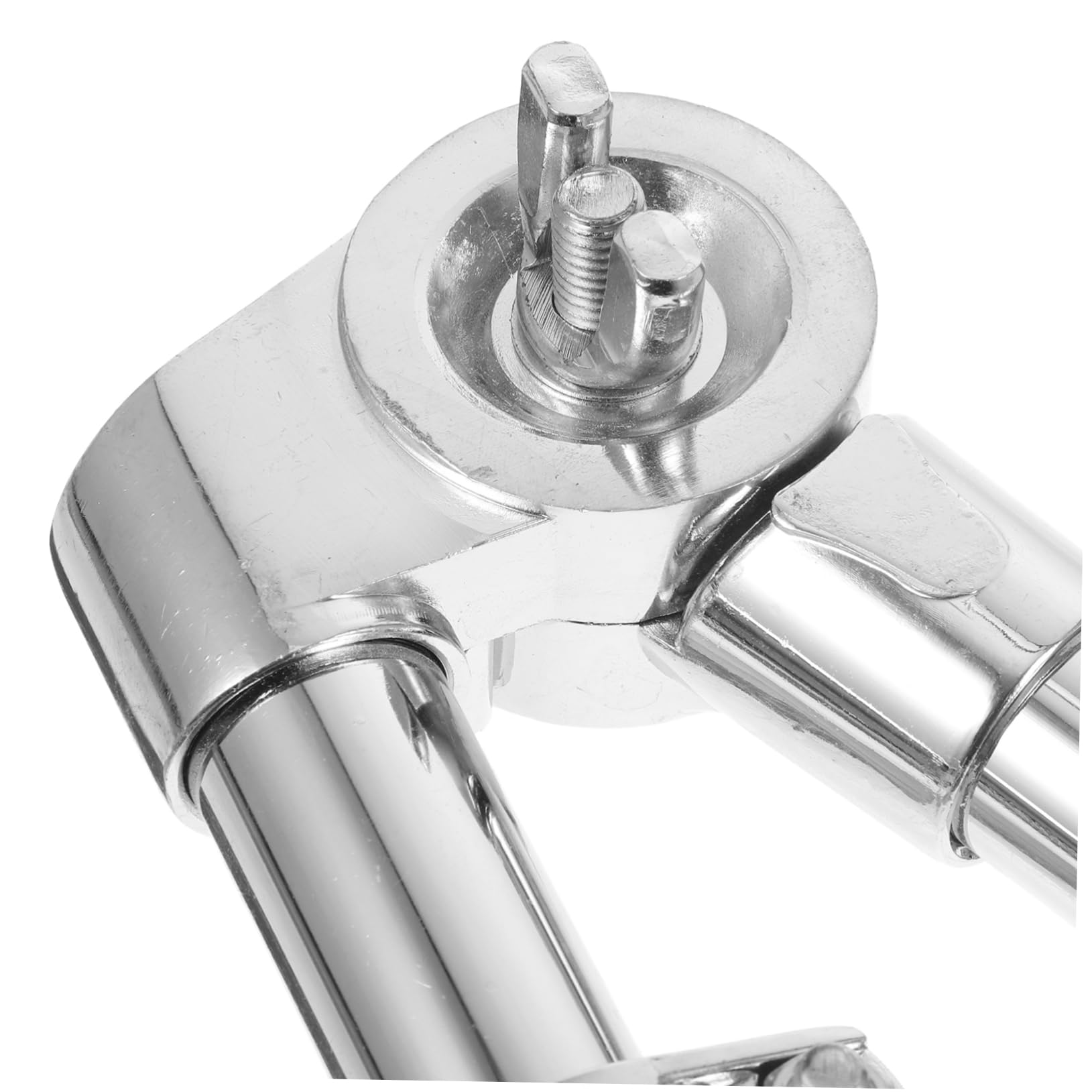 BESTonZON 1 Pair Silver Drum Tom Holder for Drum Set Replacement Hardware Accessory Easy Install Bracket