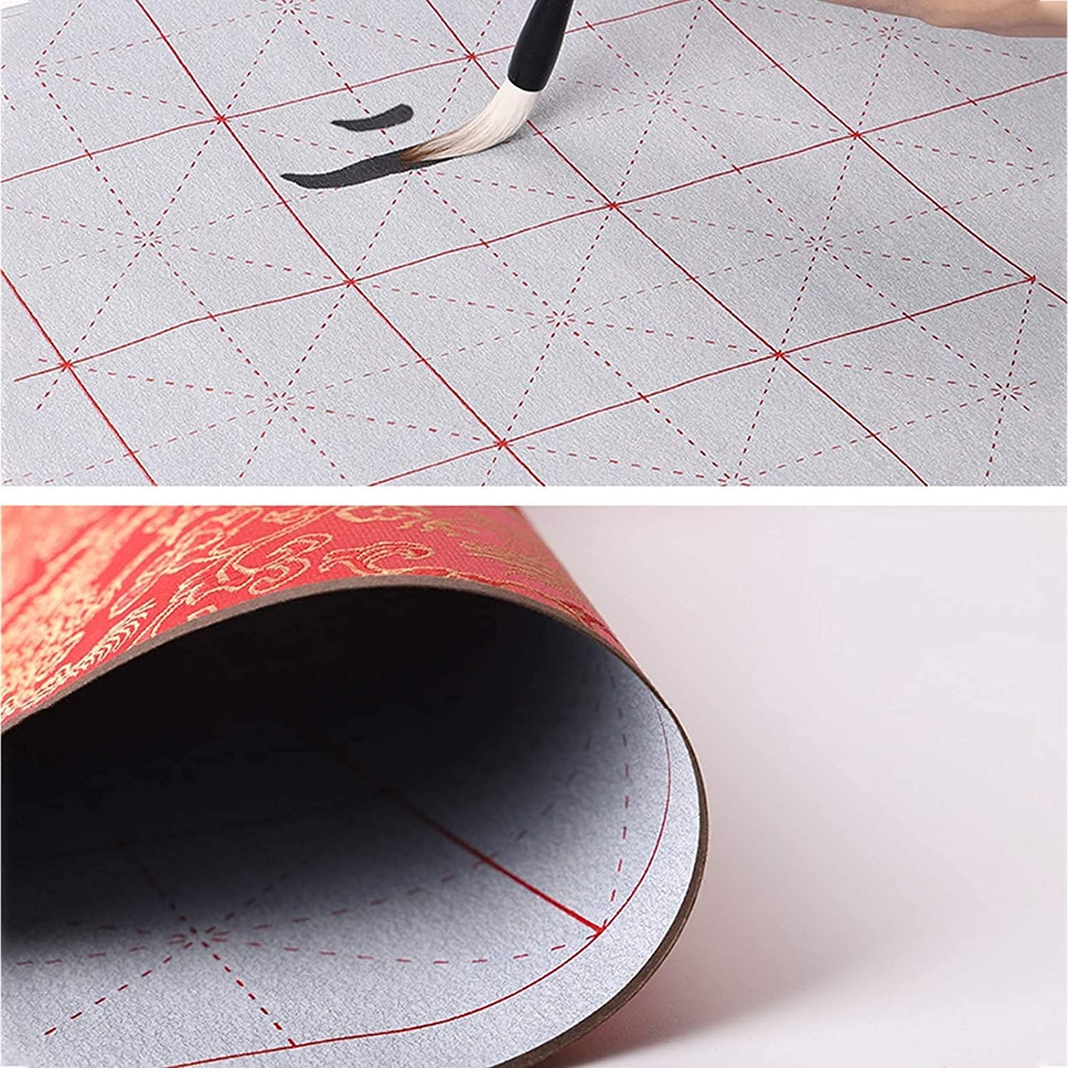 Calligraphy Brush, Chinese Calligraphy Brush Brush pens Chinese Calligraphy Set,with Sumi Brush and Rewritable Water Writing Cloth(Red)