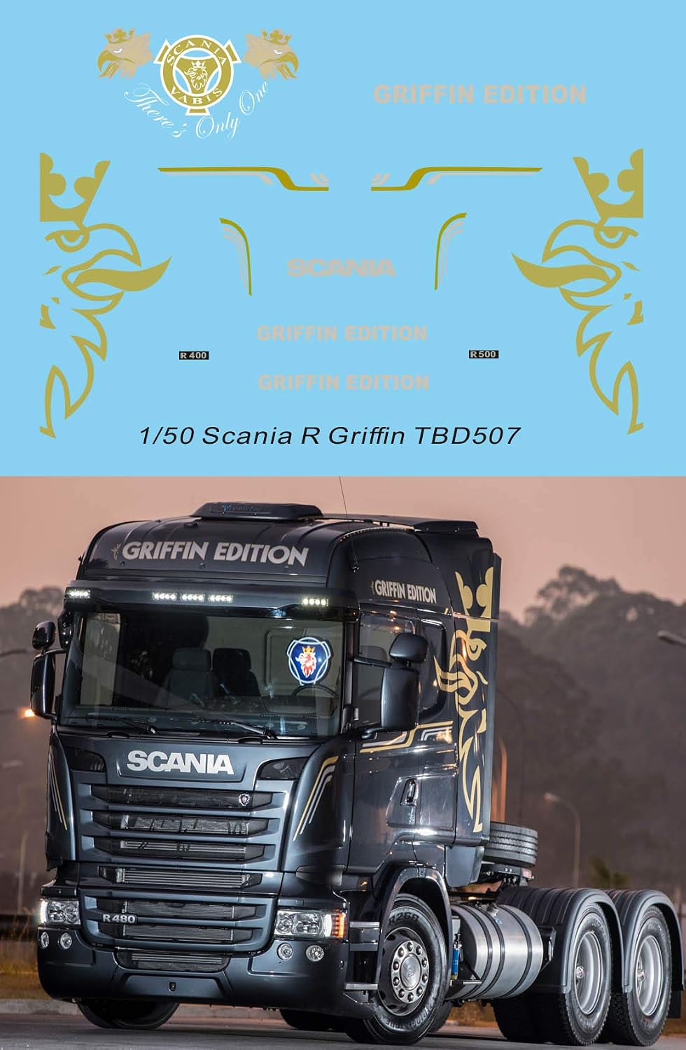 1/50 Decals for Scania Griffin Edition Livery TB Decal TBD507