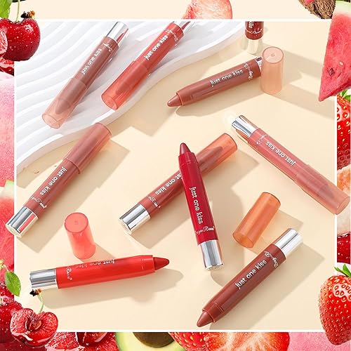 Miniatura 4 de Juego de lápices labiales de crayón acuoso, 2 colores, impermeable, hidratante, lápiz labial cremoso de larga duración para mujeres, juego de