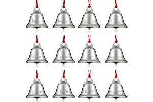 24 Pack Silver Bells Christmas Ornaments: Festive Holiday Decorations