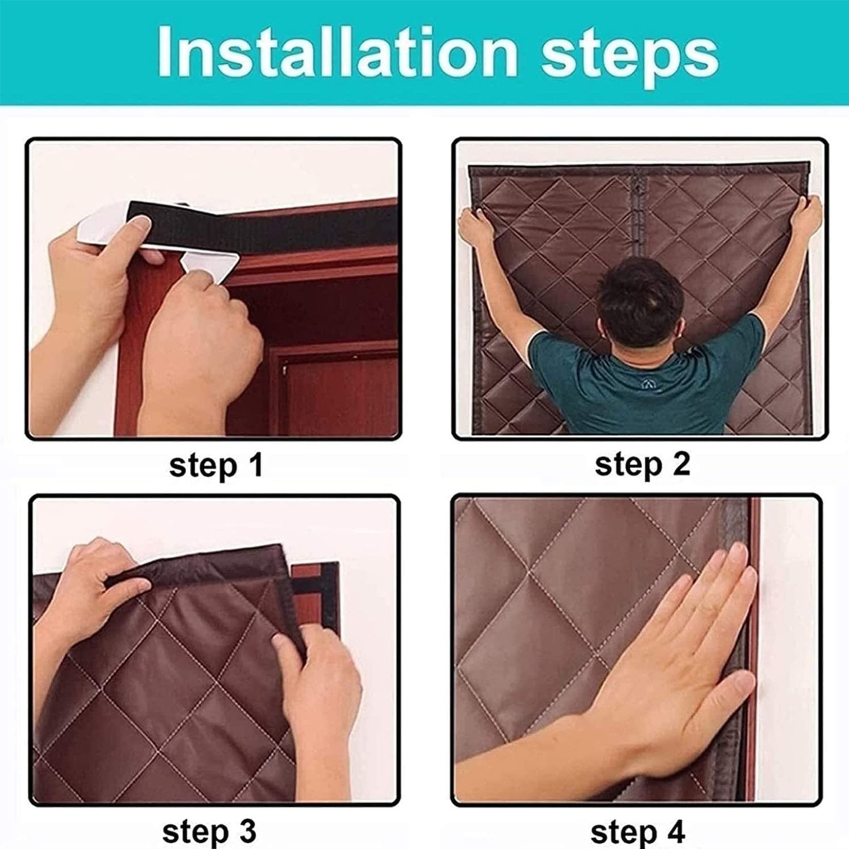 Tenda Isolante Termica Nera per Porta, 75x100 Pollici, Antivento, Mantiene Il Calore, efficiente dal Punto di Vista energetico, Ideale per Camera da Letto, Ingresso, Patio, Veranda, Balcone