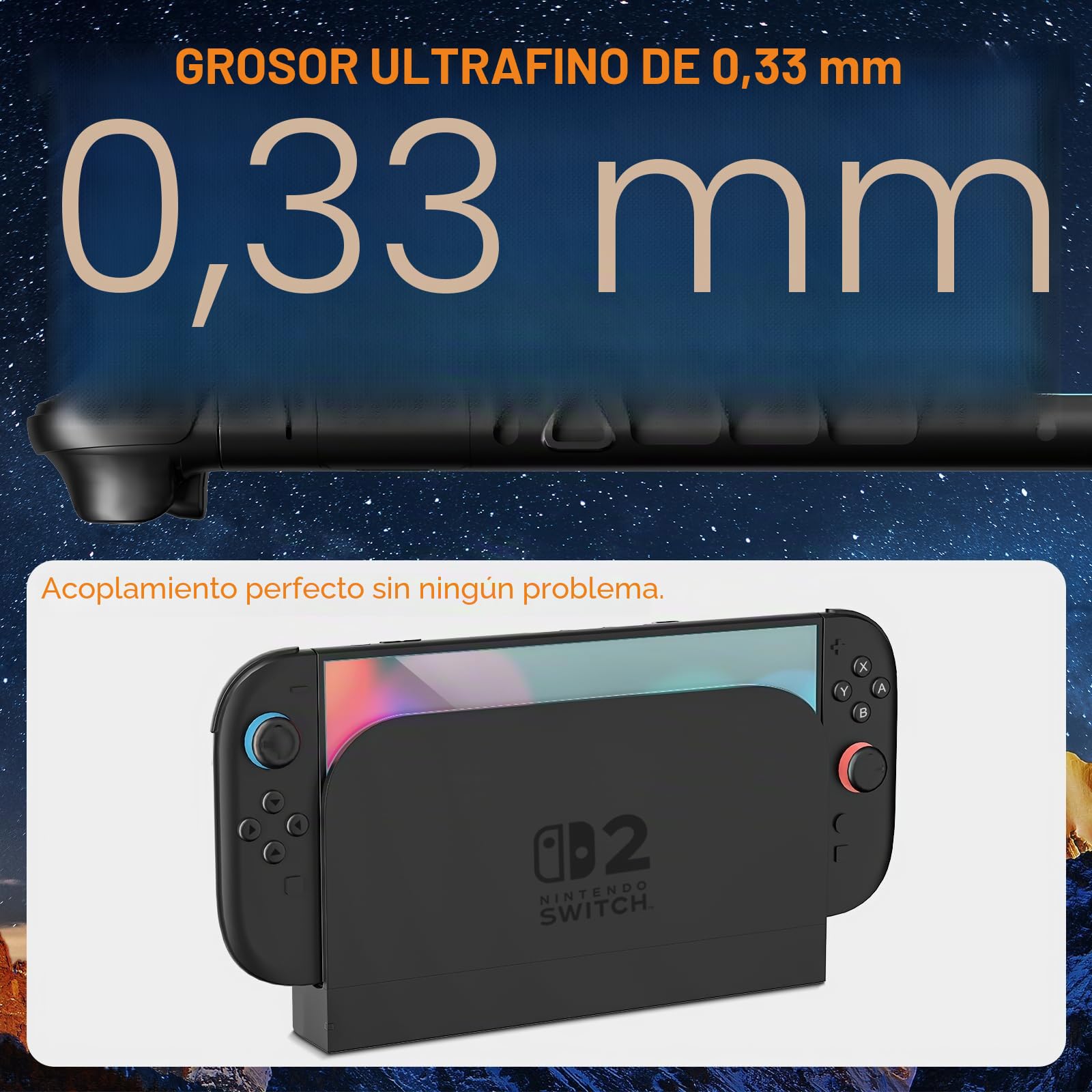 Teyomi 2 Pieza Protector de pantalla compatible con Nintendo Switch 2, vidrio templado para Nintendo Switch 2 de alineación automática, película protectora fácil de instalar,antiarañazos, Sin burbujas