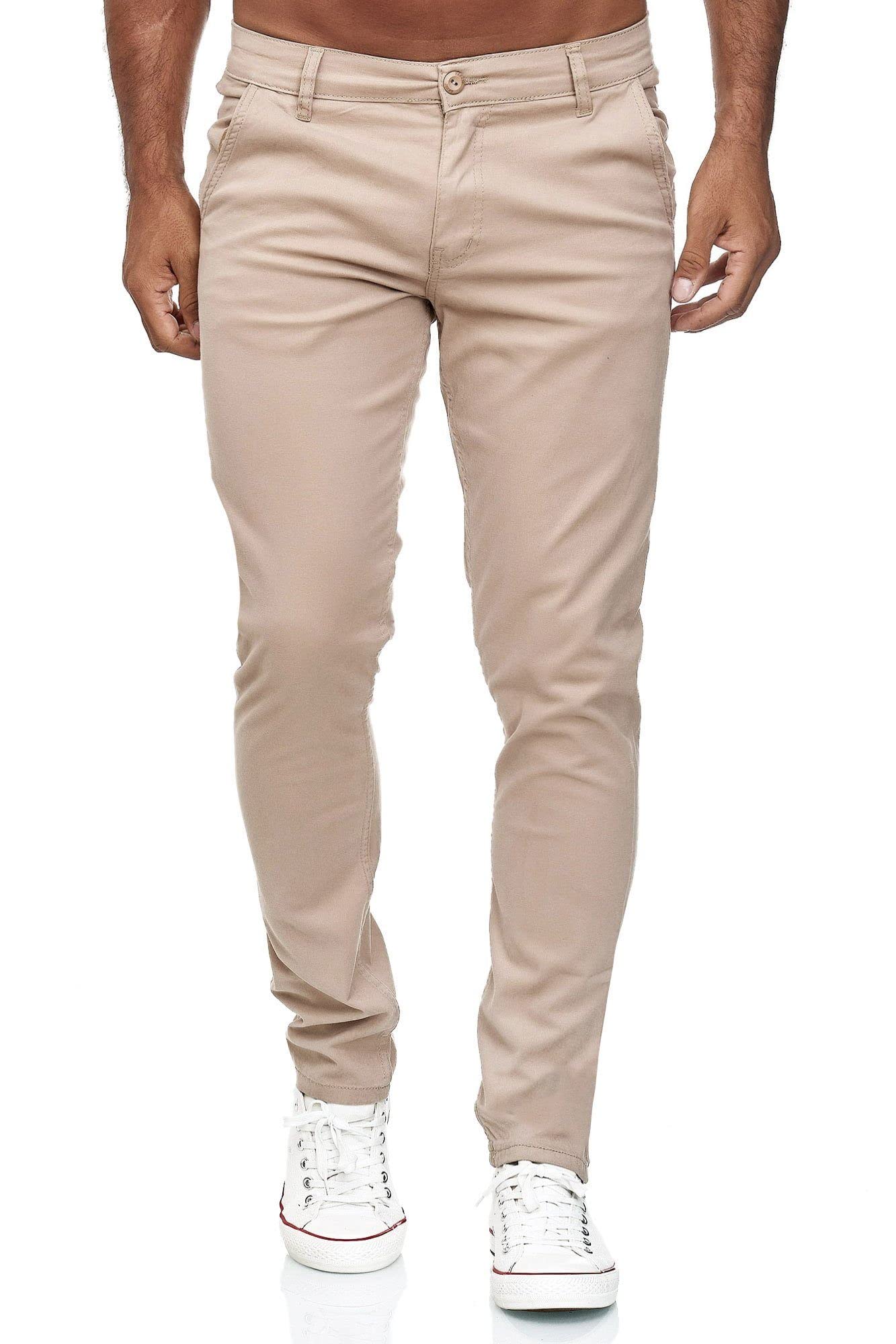 Tazzio Pantaloni Chino da Uomo, Slim Fit, Pantaloni Chino in Tessuto, Elasticizzati, 19530