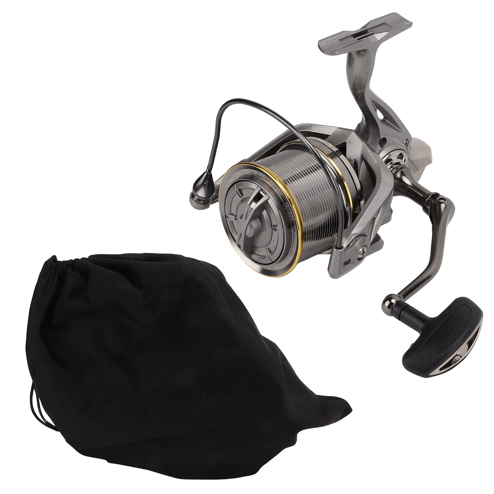 AL Outdoors 4.8:1 kołowrotek spinningowy, łożyska 17+1, lekki nylonowy korpus z metalowym wahaczem i wrzecionem ze stali nierdzewnej, 740g, odpowiedni do rzek i jezior