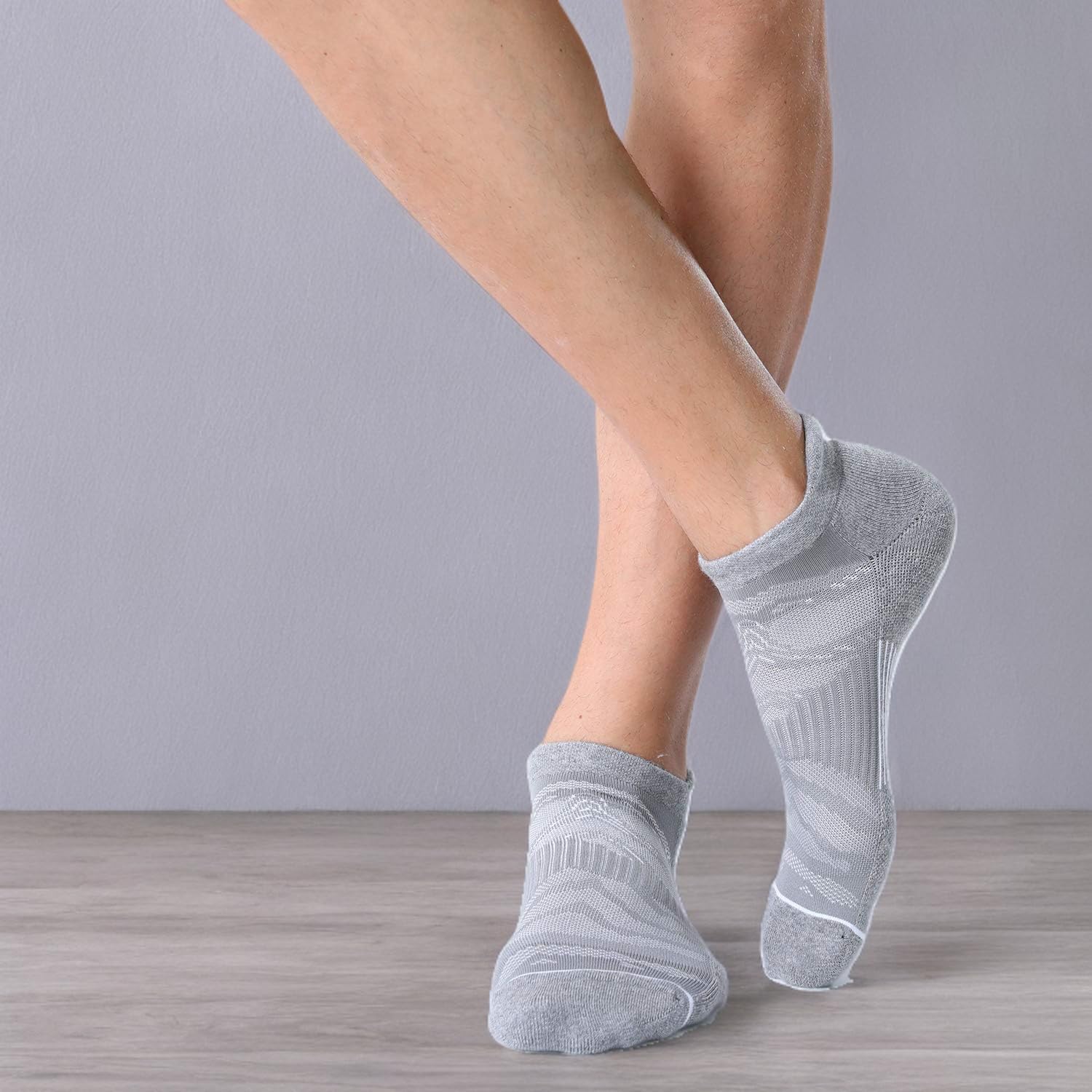 FITRELL Men's 6 Pack Ankle Running Socks Low Cut Cushioned Athletic Sports Socks 7-9/9-12/12-15 - Image 10