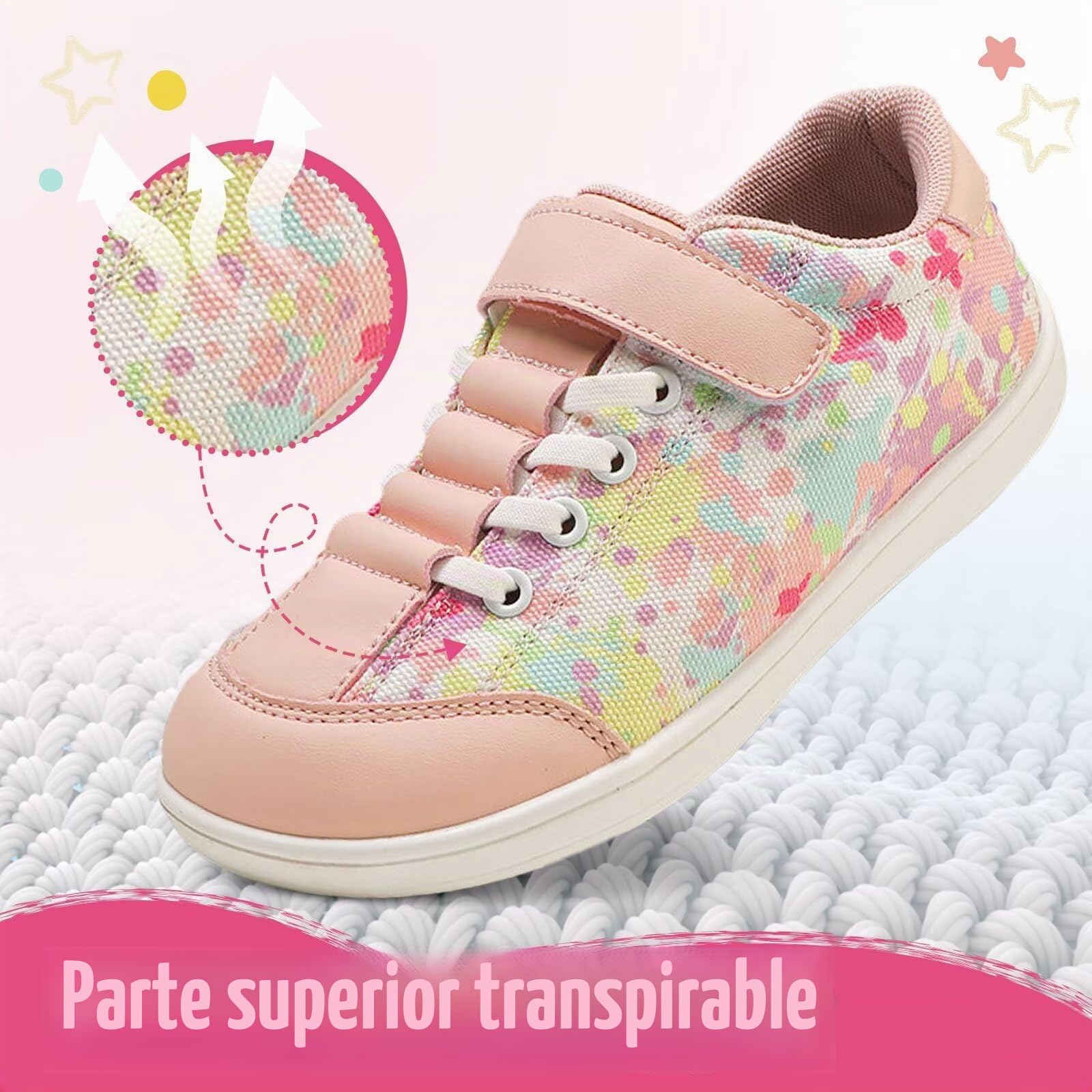 Calzado Barefoot Niño Antideslizante Transpirables Zapatos Descalzos Ancho Deportivas Adhesivo Doble Cara Niñas Chico